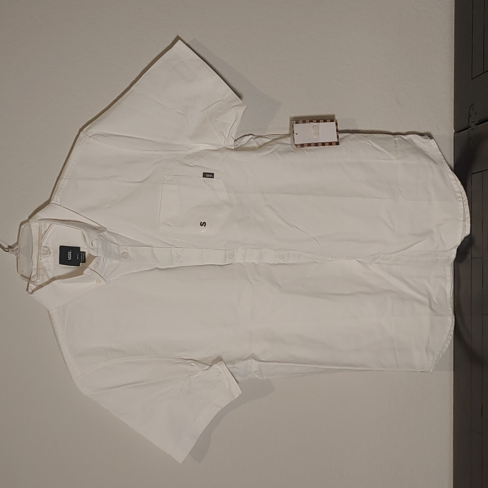 VANS Men's Houser Short Sleeve White Shirt - size Small - NEW w/tag